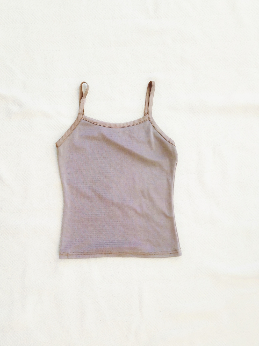 Rose Print Spaghetti Strap Tank Top - Taupe - Picture 2 of 2